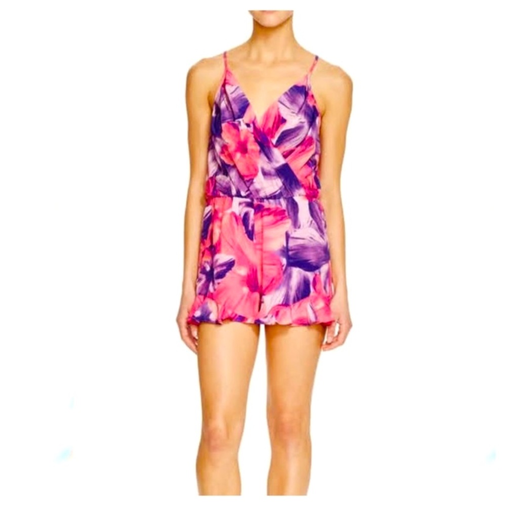 Amanda Uprichard Alyssa Silk Floral Romper